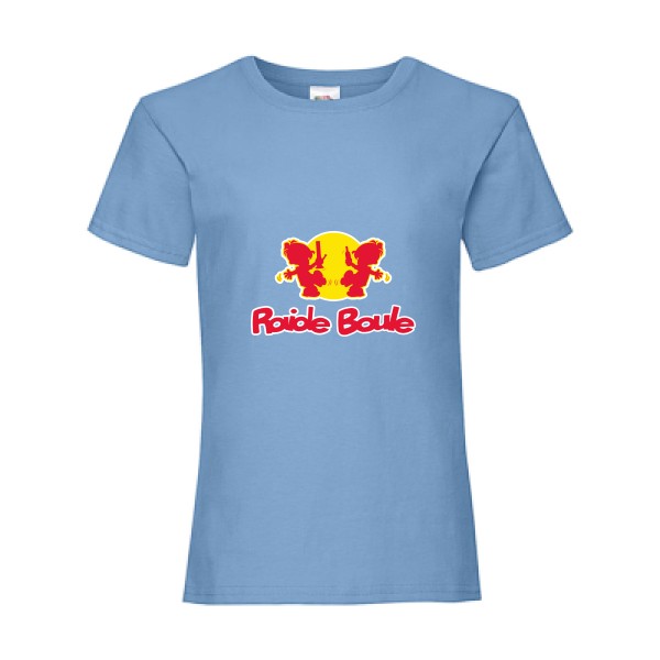 RaideBoule - Tee shirt parodie Enfant -Fruit of the loom - Girls Value Weight T