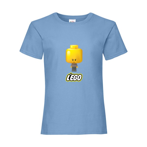 L'EGO - T shirt rigolo - Fruit of the loom - Girls Value Weight T