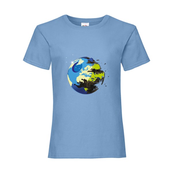 EARTH DEATH - tee shirt original Enfant -Fruit of the loom - Girls Value Weight T