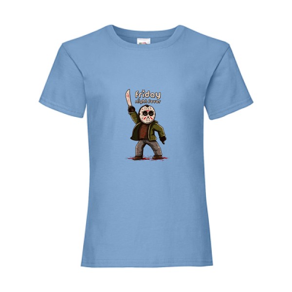 Friday night  fever - T shirt Geek- Fruit of the loom - Girls Value Weight T