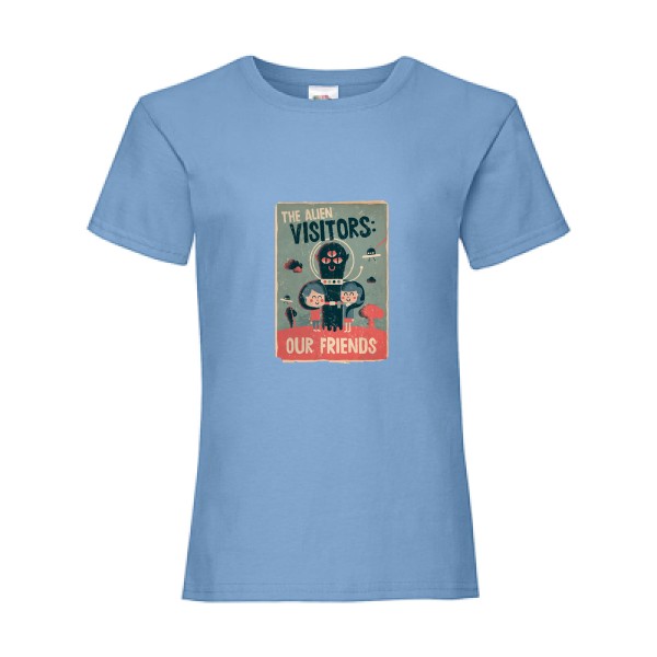 our friends- T-shirt enfant vintage Enfant -Fruit of the loom - Girls Value Weight T