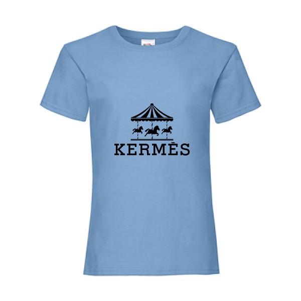 KERMES-T shirt original-Fruit of the loom - Girls Value Weight T