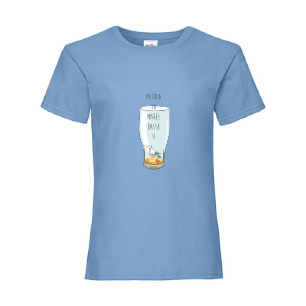Marée basse tee shirt alcool -Fruit of the loom - Girls Value Weight T