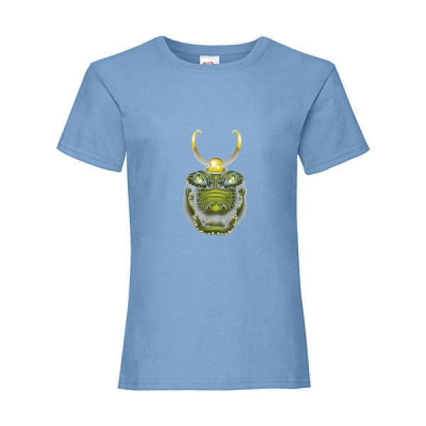 Alligator smile - T-shirt enfant animaux -Fruit of the loom - Girls Value Weight T
