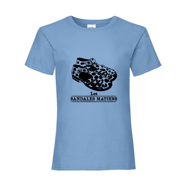 T-shirt enfant - Fruit of the loom - Girls Value Weight T - Les sandales matiens