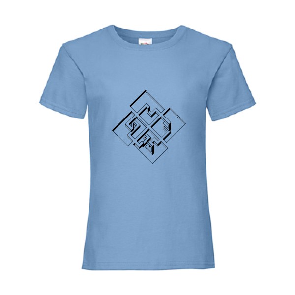 T-shirt enfant - Fruit of the loom - Girls Value Weight T - Fatal Labyrinth