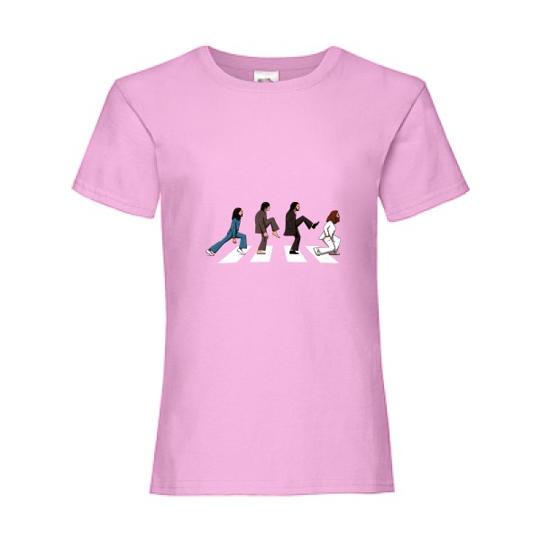 English walkers T-shirt enfant rock et beatles -Fruit of the loom - Girls Value Weight T