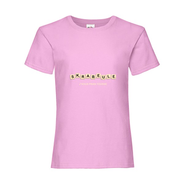 Skrabeule-Tee shirt humoristique- Fruit of the loom - Girls Value Weight T