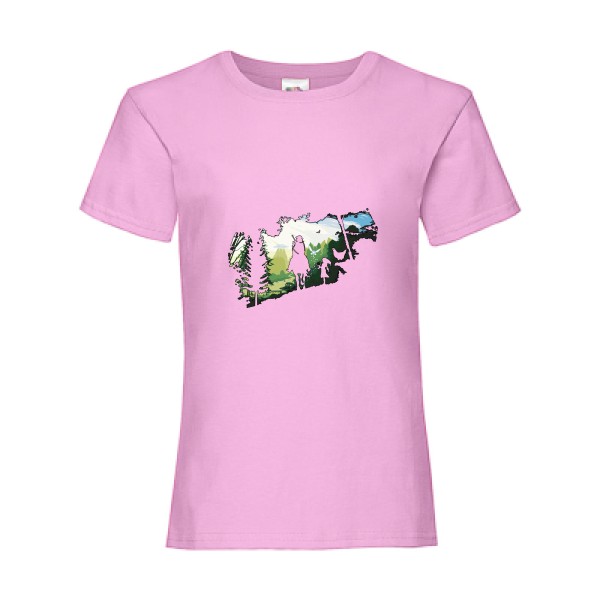 Adventure link-Tee shirt imprimé-Fruit of the loom - Girls Value Weight T