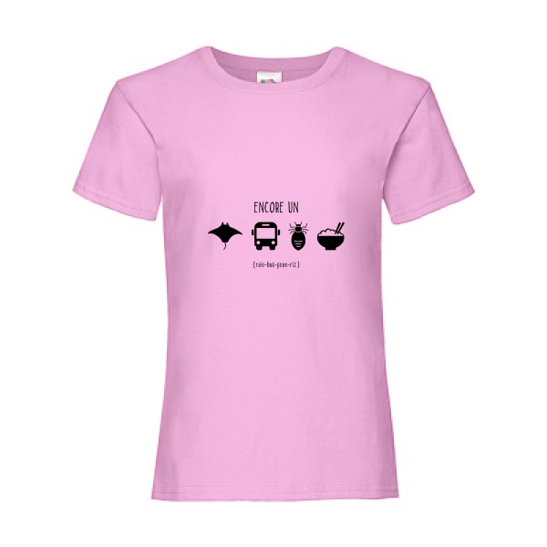 T shirt message -REBUS-Fruit of the loom - Girls Value Weight T