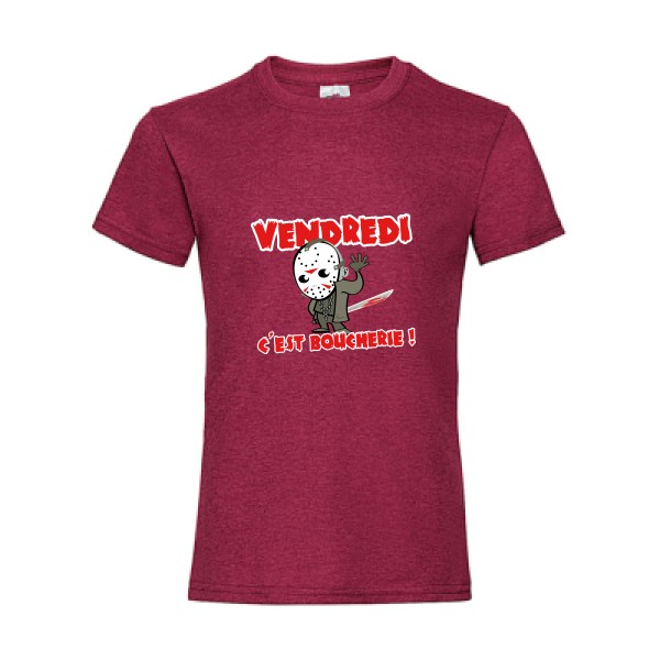 T-shirt enfant Enfant original - VENDREDI C'EST BOUCHERIE ! - 