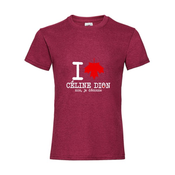 I loVe Céline - T-shirt enfant celine dion -Fruit of the loom - Girls Value Weight T