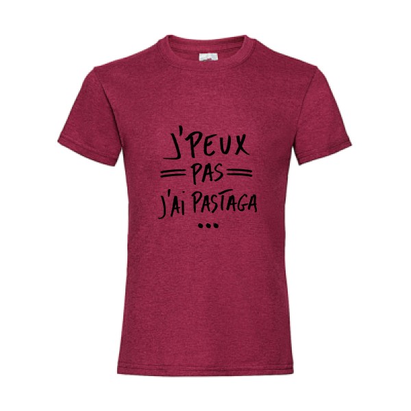 J'peux pas j'ai pastaga - Tshirt pastis -Fruit of the loom - Girls Value Weight T