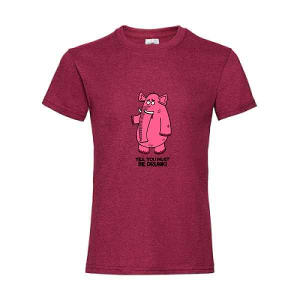 T-shirt enfant original  Homme - Pink elephant -