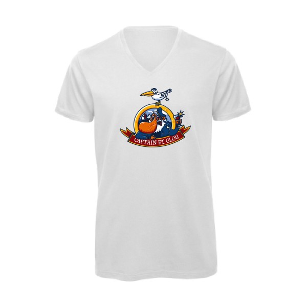 Captain et glou- Tee shirt marin humour -B&C - Inspire V/men