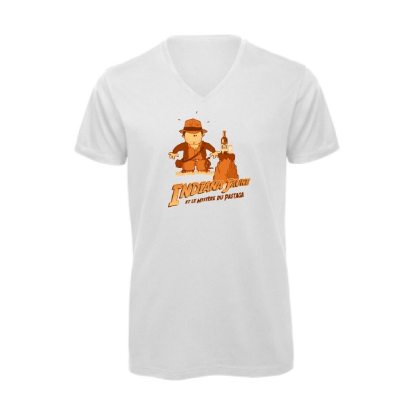 Indiana - T-shirt bio col V Homme alcool - B&C - Inspire V/men - thème alcool et parodie-