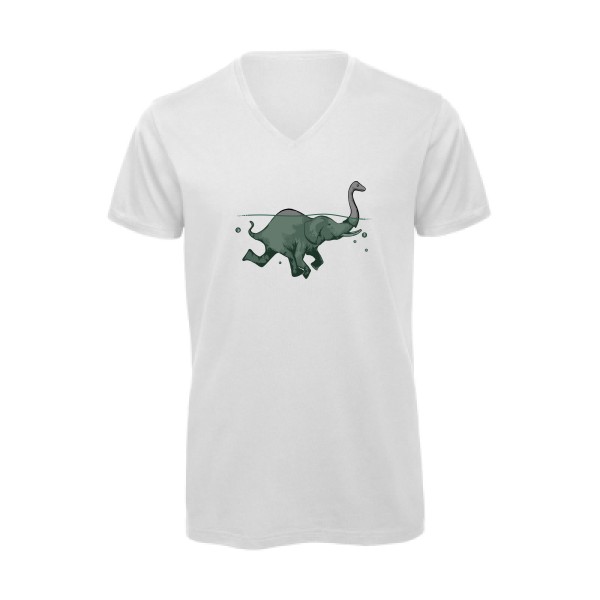 Loch Ness Attraction -T-shirt bio col V geek original Homme  -B&C - Inspire V/men -Thème geek original -