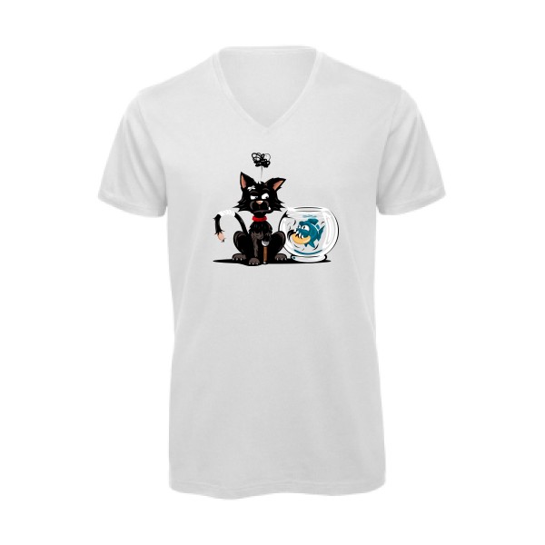 Piranha- T shirt chat et poisson - B&C - Inspire V/men
