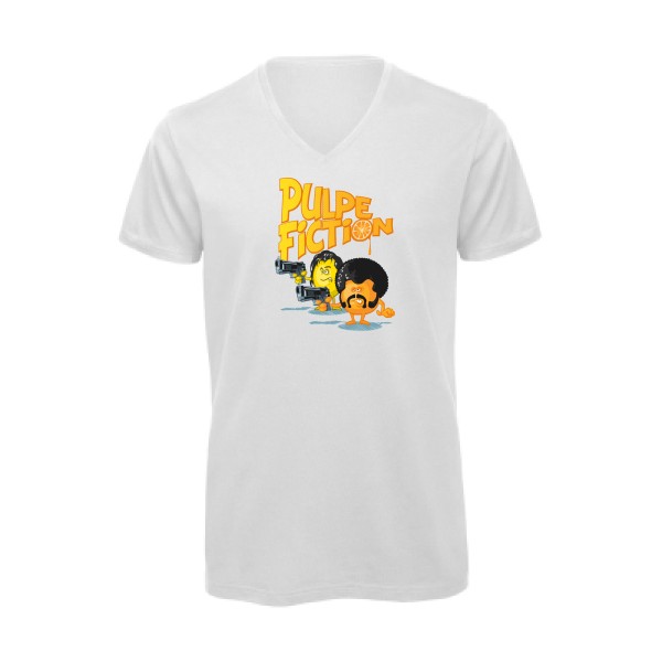 Pulpe Fiction -T-shirt bio col V Homme humoristique -B&C - Inspire V/men -Thème humour et cinéma -