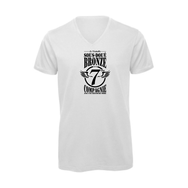 T-shirt bio col V - B&C - Inspire V/men - 7ème Compagnie Crew