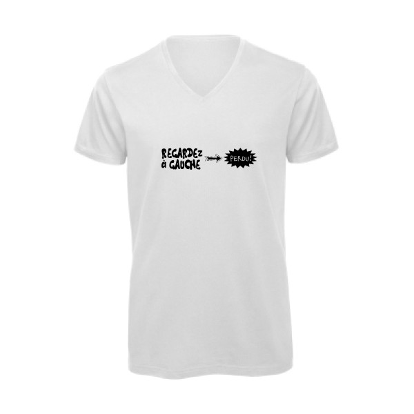 Essaie encore-T-shirt bio col V rigolo Homme -B&C - Inspire V/men -