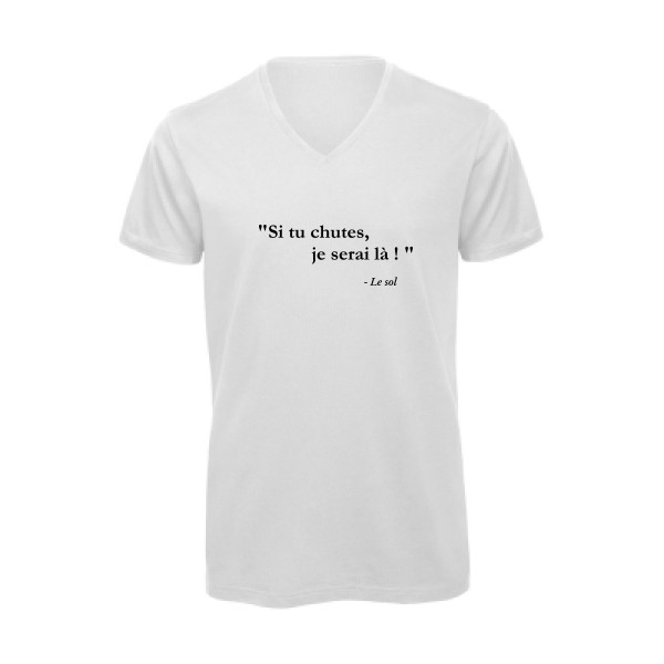 Bim! - T-shirt bio col V avec inscription -Homme -B&C - Inspire V/men - Thème humour absurde -
