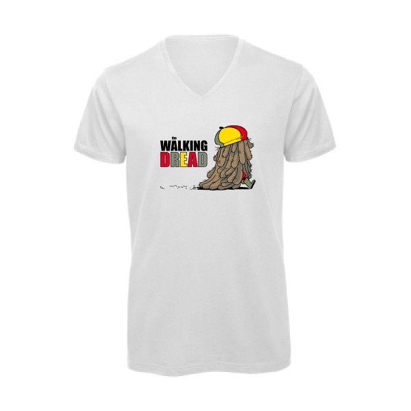 the WALKING DREAD-T-shirt bio col V vintage et reggae 