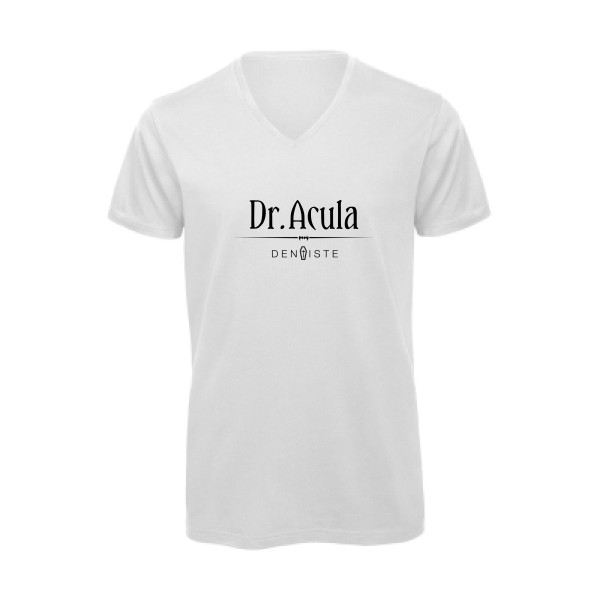 Dr.Acula - T-shirt bio col V Homme original - B&C - Inspire V/men - thème humour et jeux de mots -