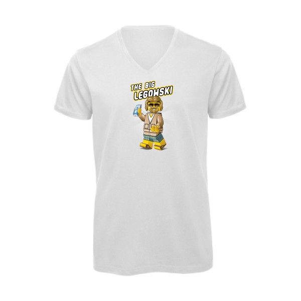 The big Legowski v3 - T-shirt bio col V vintage  - modèle B&C - Inspire V/men -thème parodie et cinéma -
