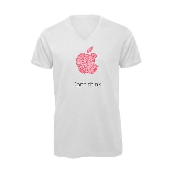 Lobotomie - T-shirt bio col V parodie marque Homme  -B&C - Inspire V/men - Thème original et parodie -