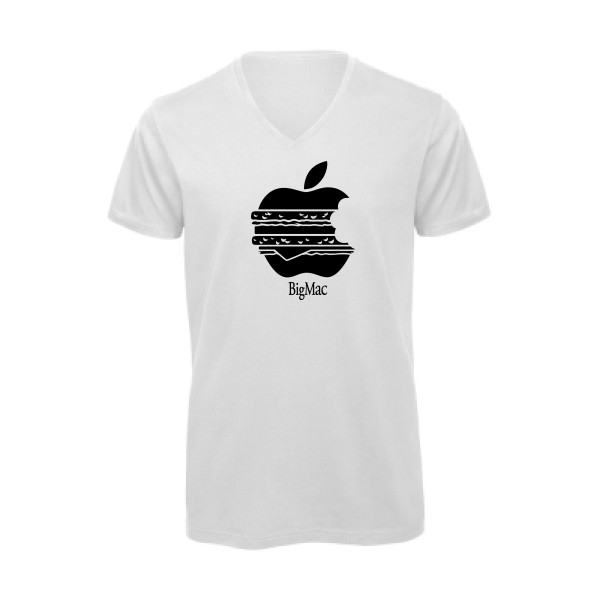 BigMac -T-shirt bio col V Geek- Homme -B&C - Inspire V/men -thème  parodie - 