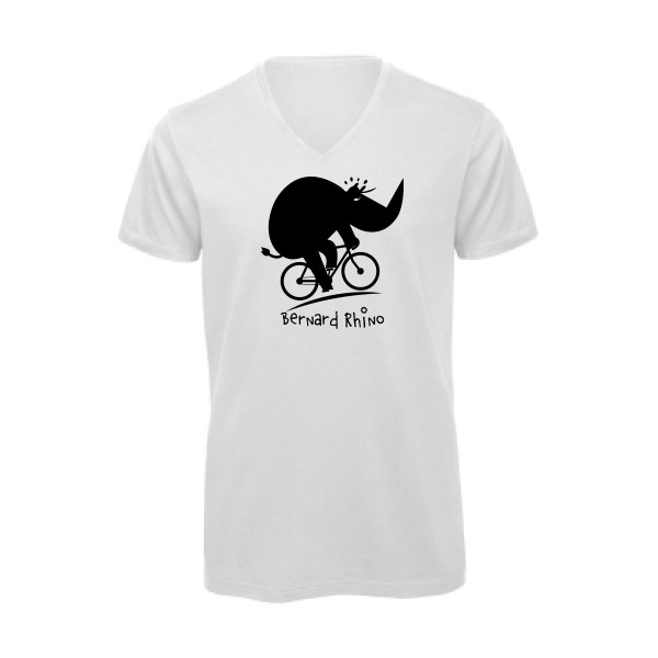 Bernard Rhino-T-shirt bio col V humour velo - B&C - Inspire V/men- Thème humoristique  -