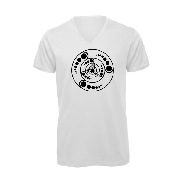 T-shirt bio col V original Homme  - crops circle - 