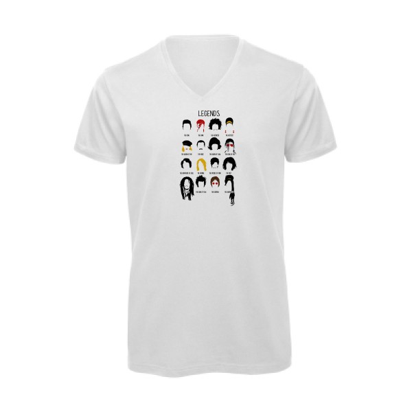 Legends-T-shirt bio col V humoristique - B&C - Inspire V/men- Thème vêtement original -