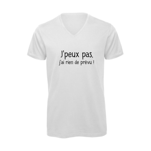 Je-peux-pas -T-shirt bio col V à texte - Homme -B&C - Inspire V/men -thème  Geek - 
