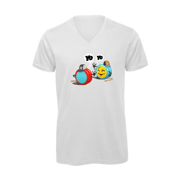 Yo Yo -T-shirt bio col V Geek Homme -B&C - Inspire V/men -thème  Geek -