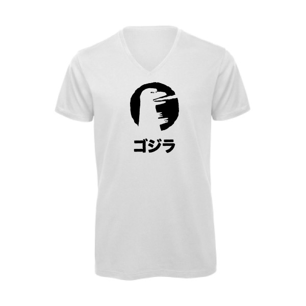 T-shirt bio col V Vintage Godzilla -B&C - Inspire V/men
