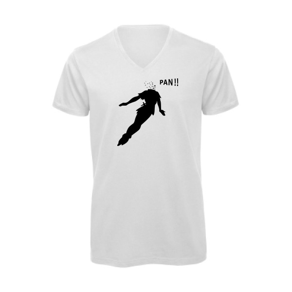 Peter -T-shirt bio col V humour noir Homme -B&C - Inspire V/men -thème humour noir -