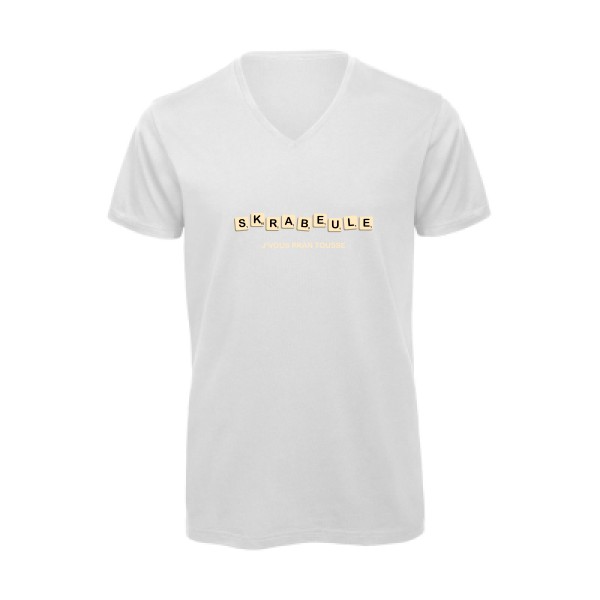 Skrabeule -T-shirt bio col V drôle  -B&C - Inspire V/men -thème  humour potache - 