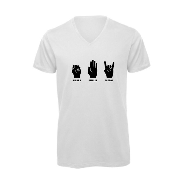 Pierre Feuille Metal - modèle B&C - Inspire V/men - T shirt Homme humour - thème tee shirt et sweat parodie -