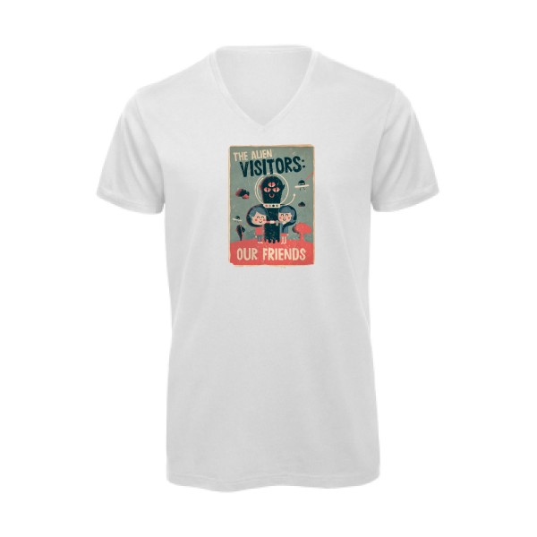 our friends- T-shirt bio col V vintage Homme -B&C - Inspire V/men