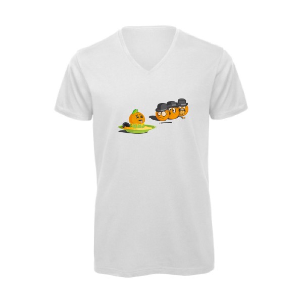 Orange mécanique - T-shirt bio col V original Homme  -B&C - Inspire V/men - Thème humour cinema -