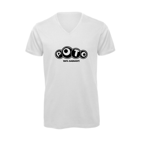 T-shirt bio col V original Homme  - Poto - 