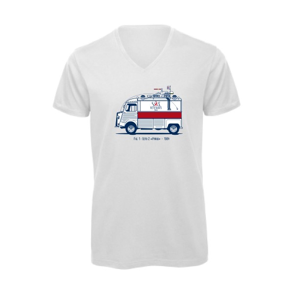 SOS REVENANTS -T-shirt bio col V rigolo Homme -B&C - Inspire V/men -thème  cinéma et films - 