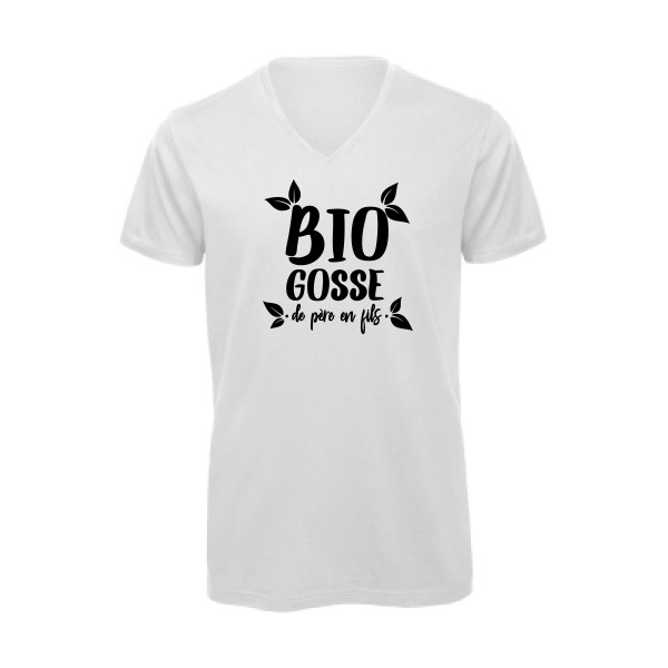 BIO GOSSE  - T-shirt bio col V rigolo  - thème tee shirt et sweat écolo -