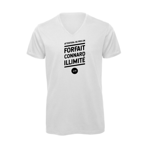 T-shirt bio col V - B&C - Inspire V/men - Forfait connard illimité