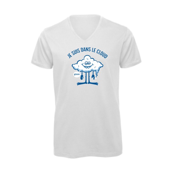 Cloud - T-shirt bio col V geek cool pour Homme -modèle B&C - Inspire V/men - thème Geek et gamers-