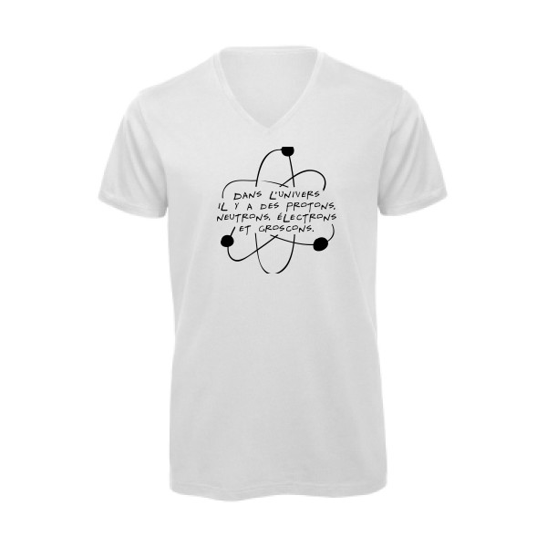 T-shirt Rigolo modèle T-shirt bio col V-L'univers-B&C - Inspire V/men