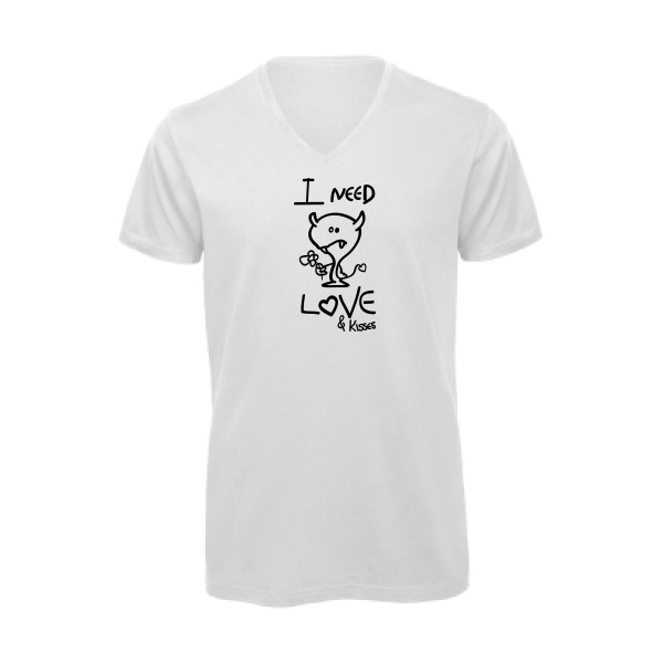 T-shirt bio col V Homme original - LOVER -