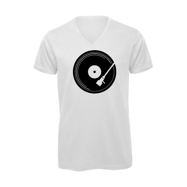 Last Dj - T-shirt bio col V Dj Homme - modèle B&C - Inspire V/men -thème musique et geek